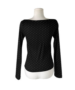 ドットボートネック長袖Tシャツ