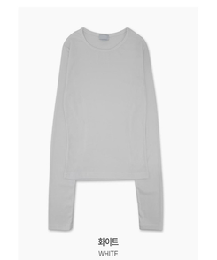 ベーシックデイリースリム無地長袖Tシャツ(5color)