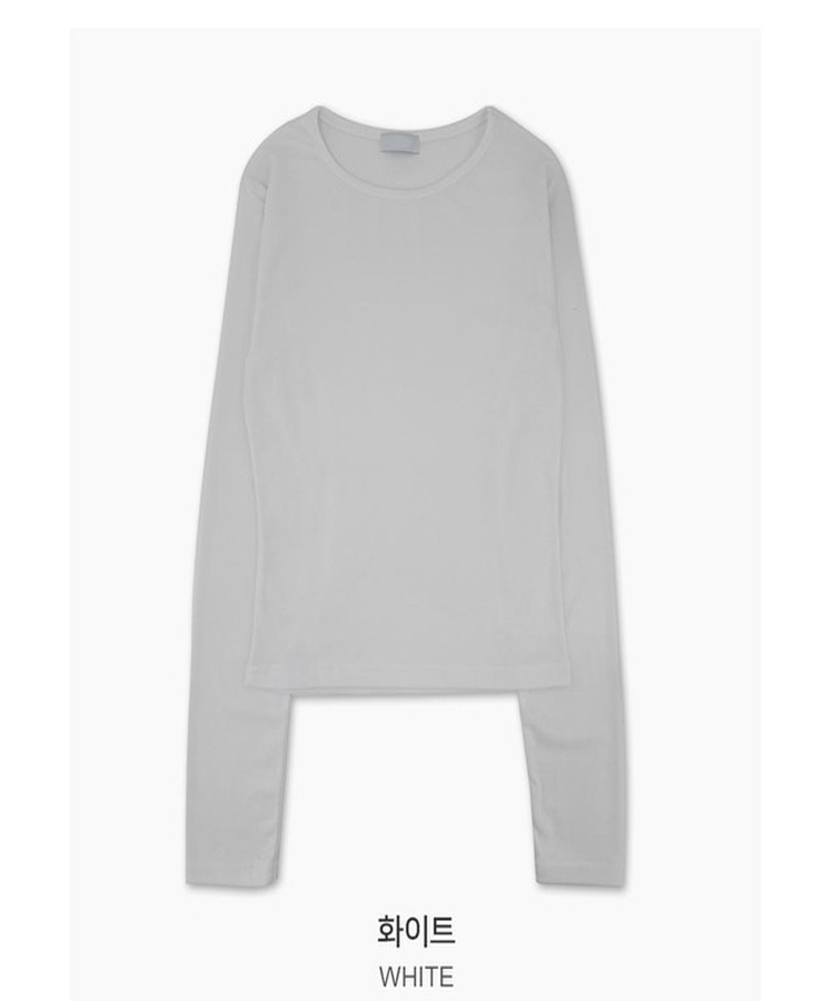 ベーシックデイリースリム無地長袖Tシャツ(5color)