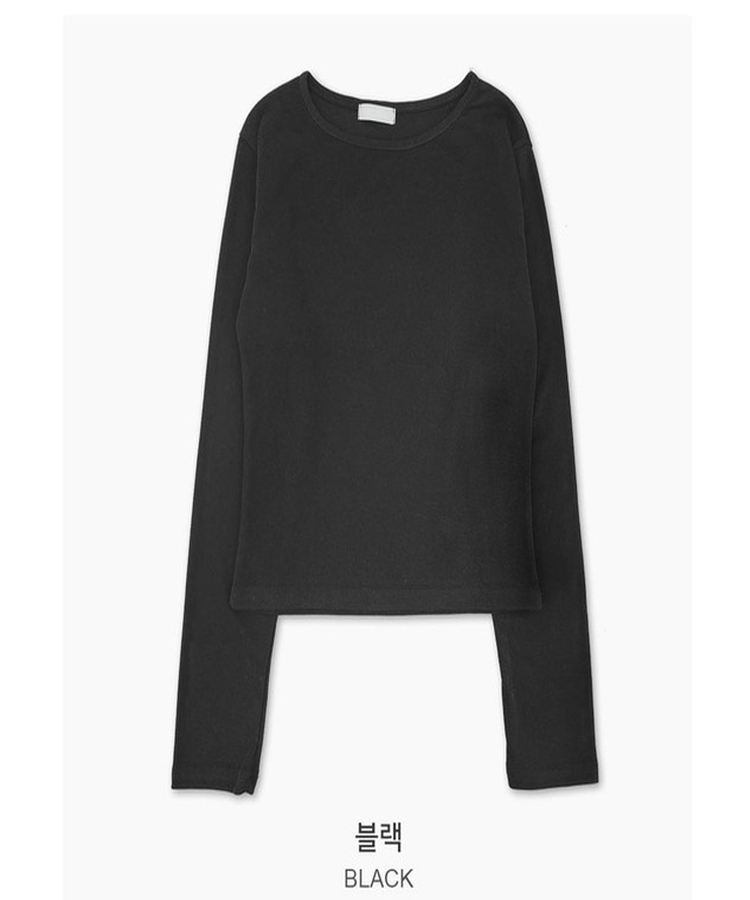 ベーシックデイリースリム無地長袖Tシャツ(5color)