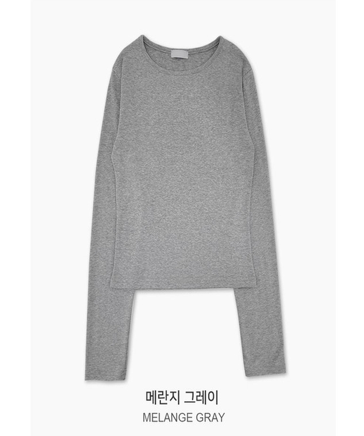 ベーシックデイリースリム無地長袖Tシャツ(5color)