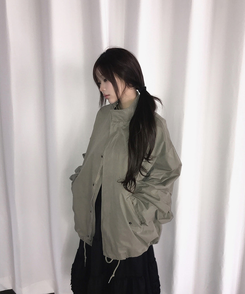 ハイネックハーフミリタリージャケット KHAKI