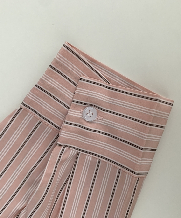 베리온 스트라이프 랩버튼 펜던트 오버핏 셔츠 남방 3color