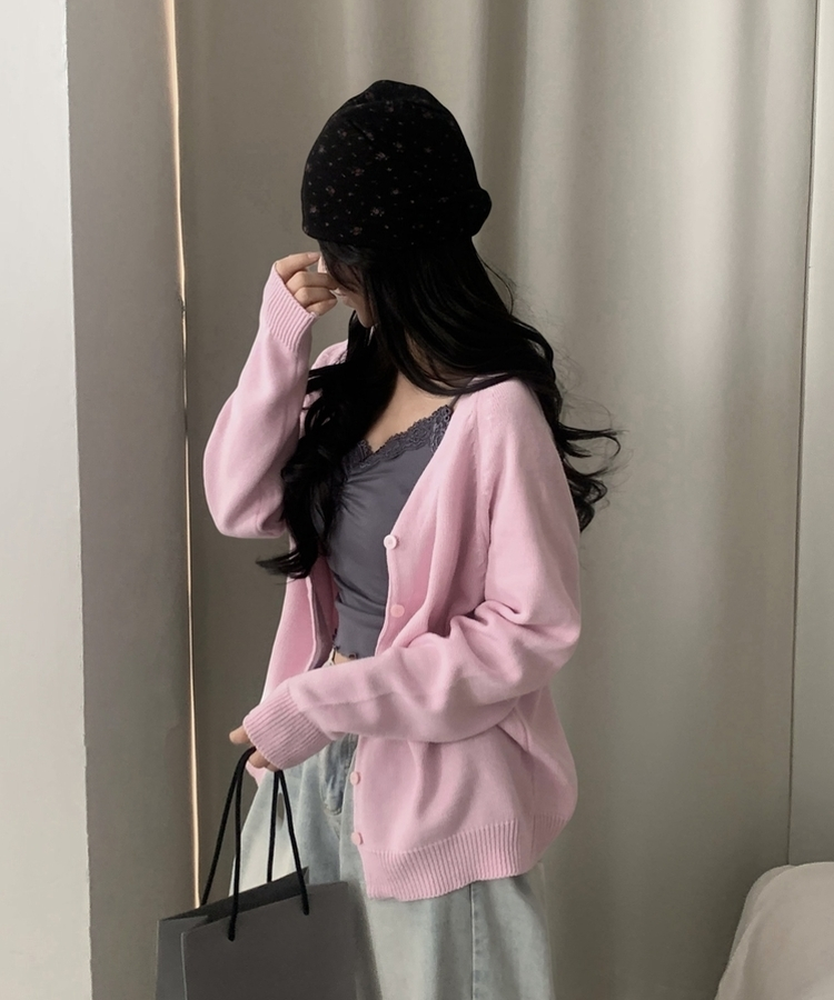 로제 레이스 꽃 셔링 슬리브리스 나시 차콜