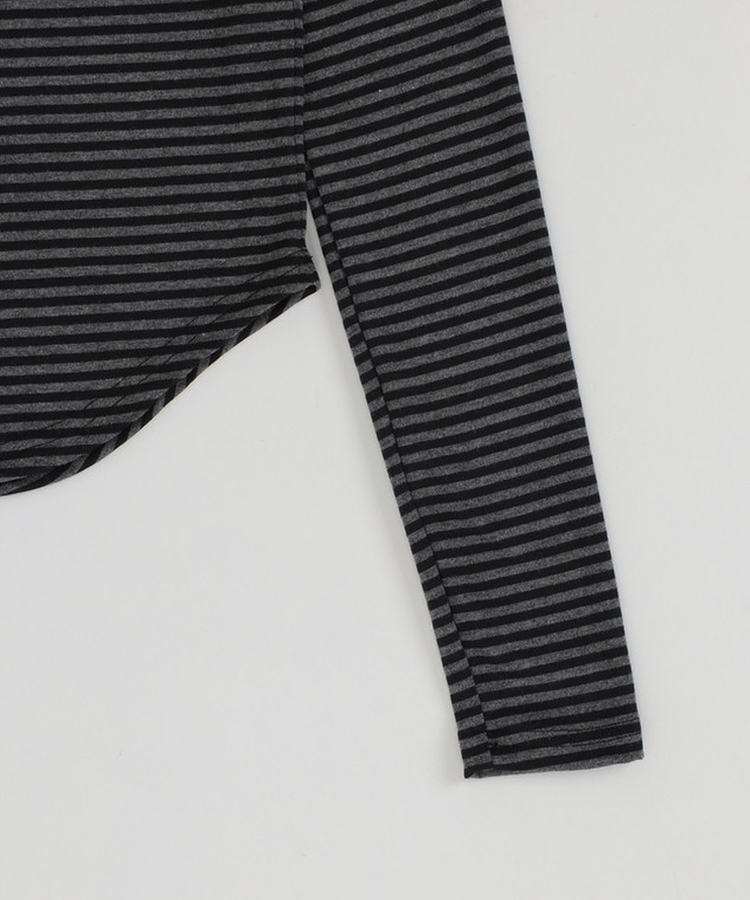 ボタンストライプトップス