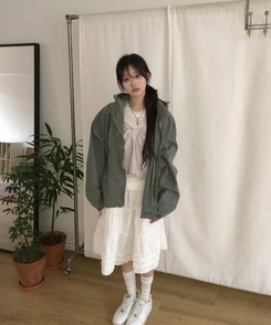 ガーリーフリルスカート IVORY