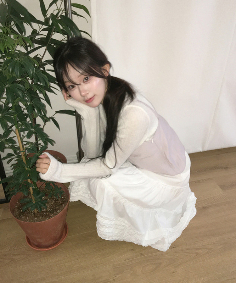 ガーリーフリルスカート IVORY