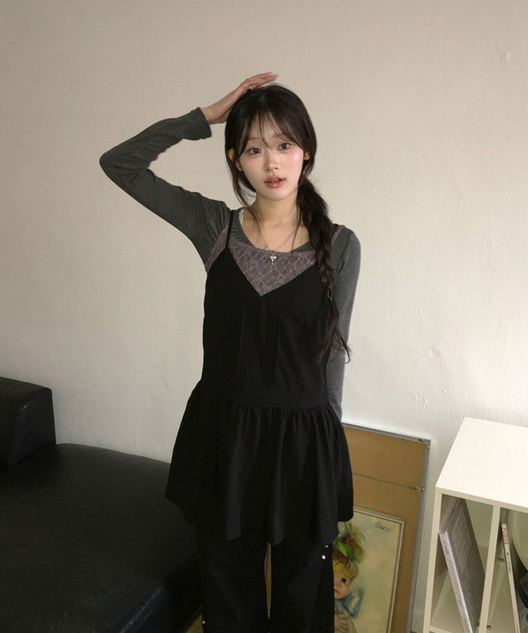 Y2Kビンテージスタッズワイドパンツ BLACK