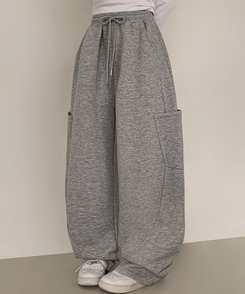 カーブワイドパンツ GREY