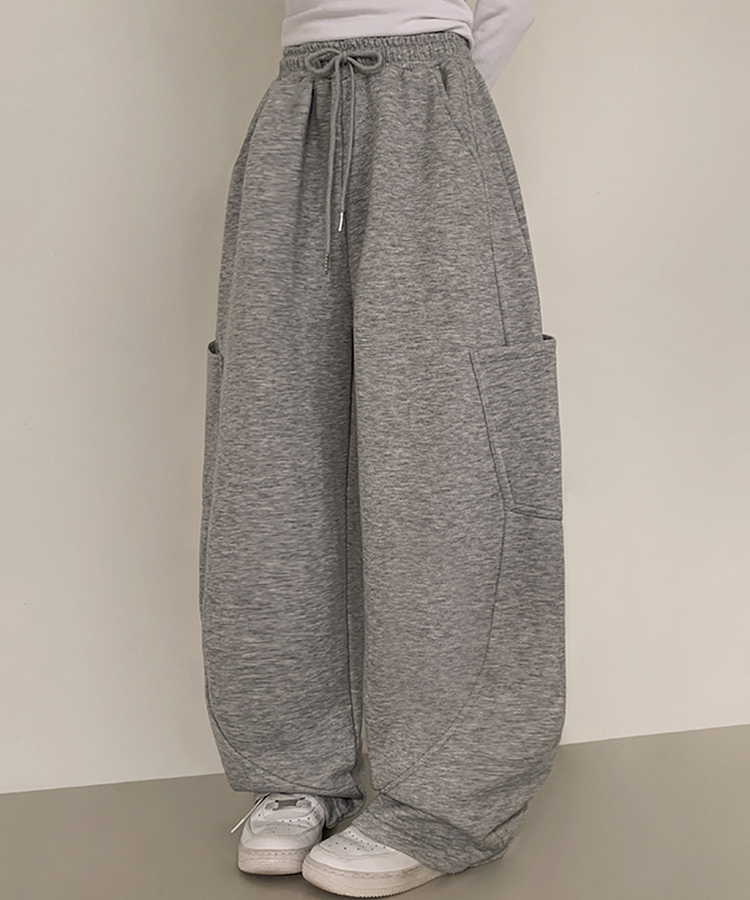 カーブワイドパンツ GREY