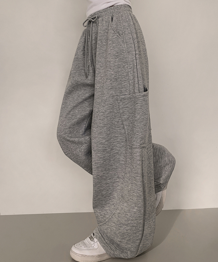 カーブワイドパンツ GREY