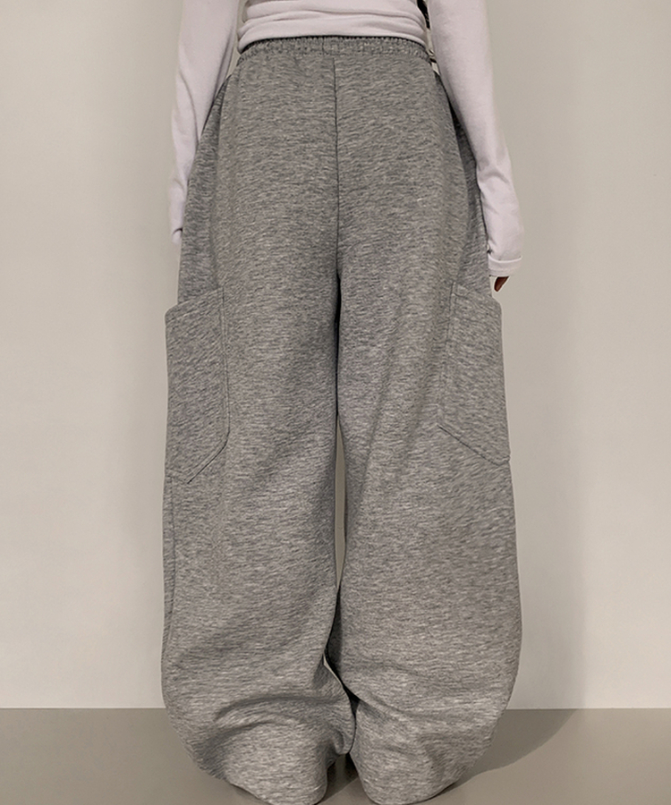 カーブワイドパンツ GREY