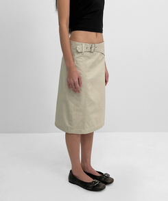 ウォッシュドレザーフラットシューズ BROWN