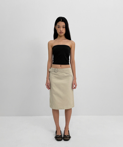 ウォッシュドレザーフラットシューズ BROWN