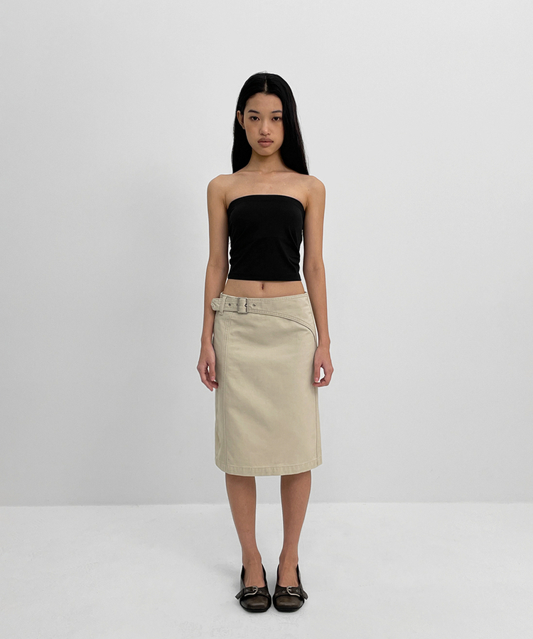 ウォッシュドレザーフラットシューズ BROWN