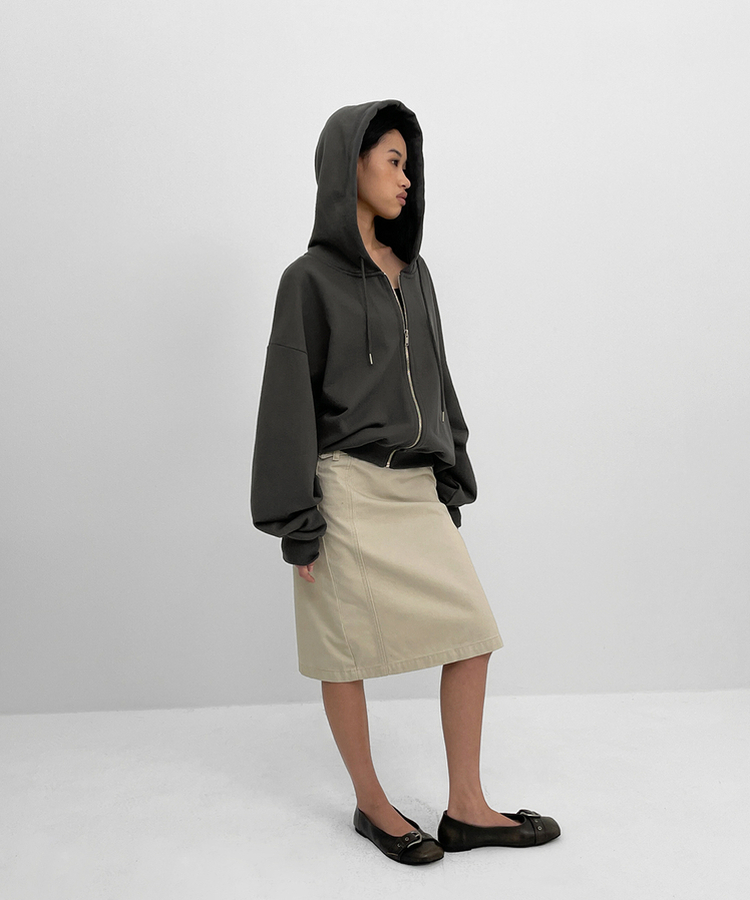 ウォッシュドレザーフラットシューズ BROWN