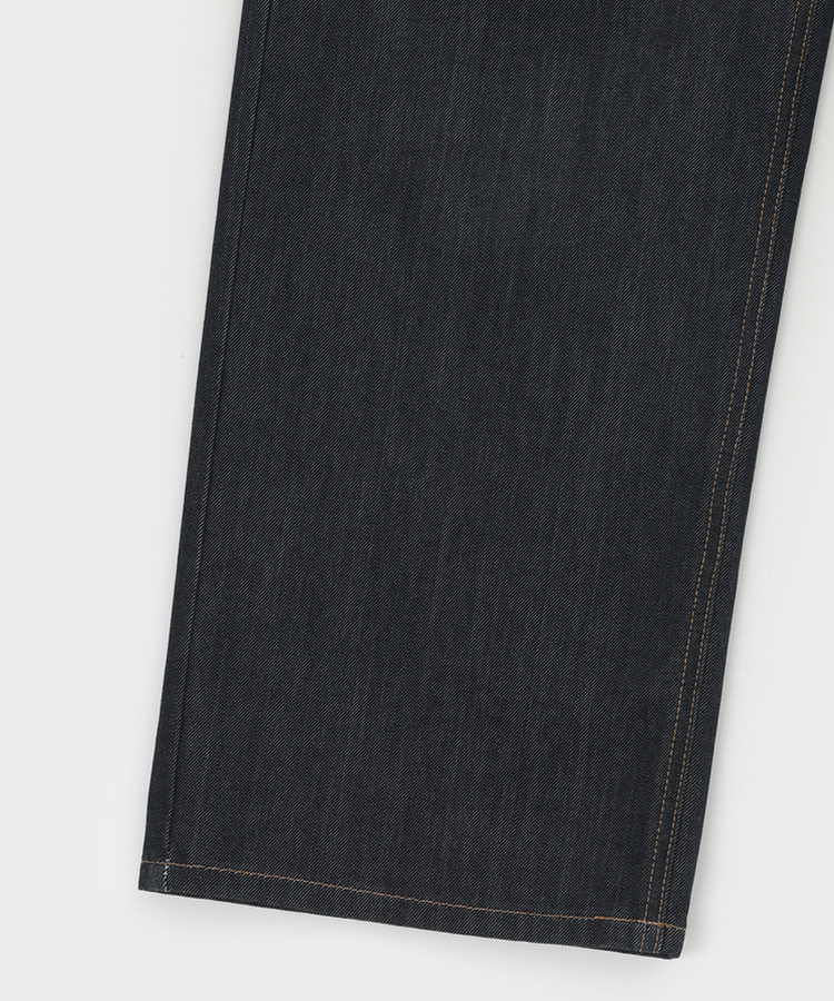 バックストラップワイドデニムパンツ