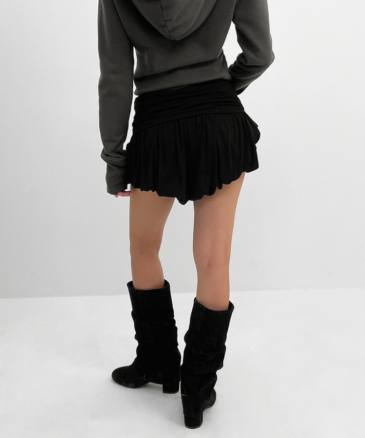 フォールディングバルーンショートパンツ BLACK