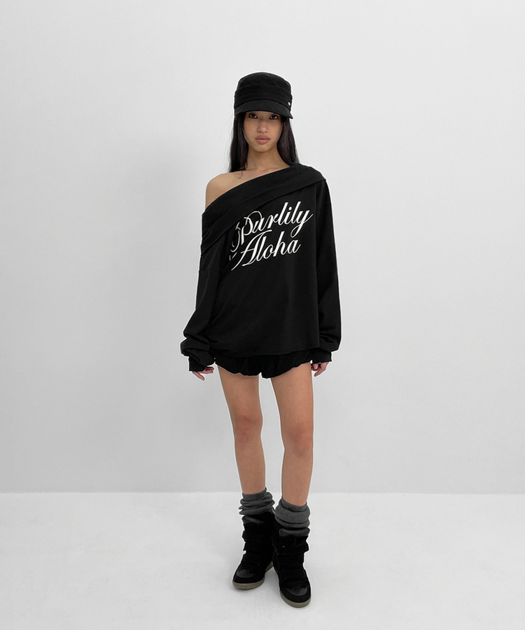 フォールディングバルーンショートパンツ BLACK