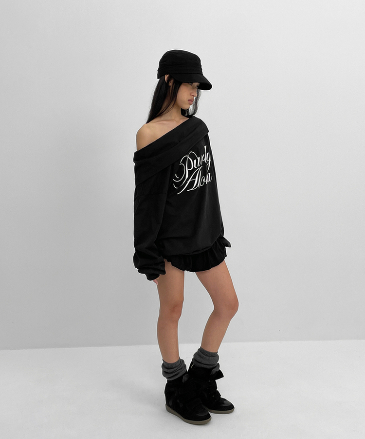 フォールディングバルーンショートパンツ BLACK