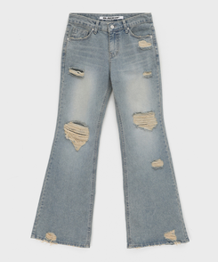 ダメージブーツカットデニムパンツ