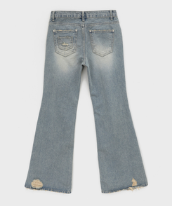 ダメージブーツカットデニムパンツ