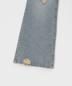 ダメージブーツカットデニムパンツ