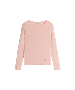 （MADE／イージーウォッシャブル／3タイプ展開／ソフト＆伸縮性◎）ラウンド・スクエア・Vネック ペンダント付き リブニット