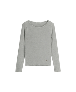 （MADE／イージーウォッシャブル／3タイプ展開／ソフト＆伸縮性◎）ラウンド・スクエア・Vネック ペンダント付き リブニット