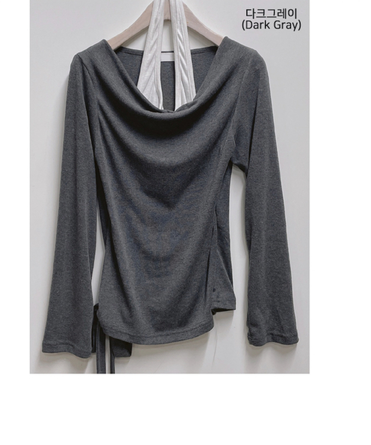 ホルターバイカラーレイヤードTシャツ