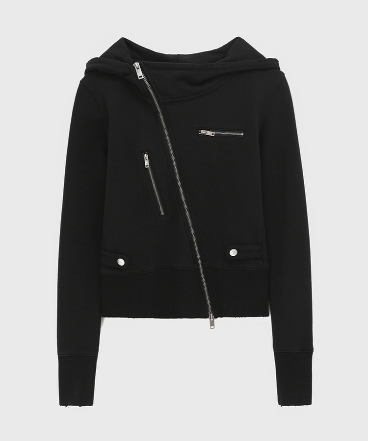 アンバランスフードジップアップ