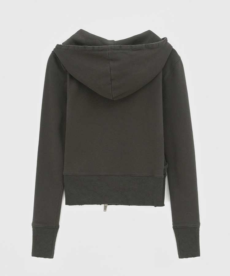 アンバランスフードジップアップ