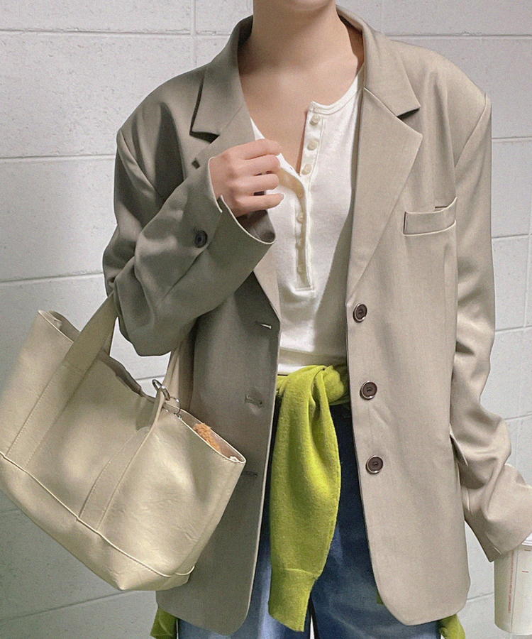 カジュアルオーバージャケット BEIGE