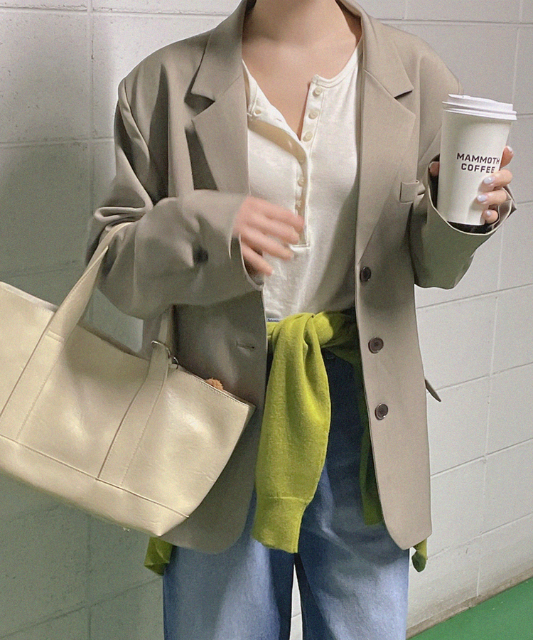 カジュアルオーバージャケット BEIGE