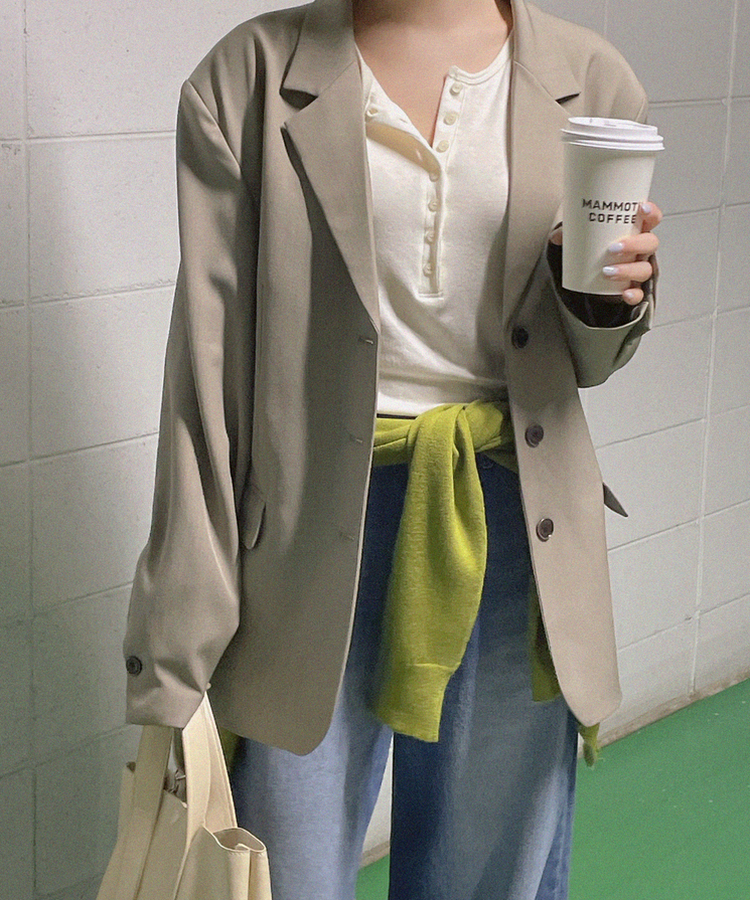 カジュアルオーバージャケット BEIGE