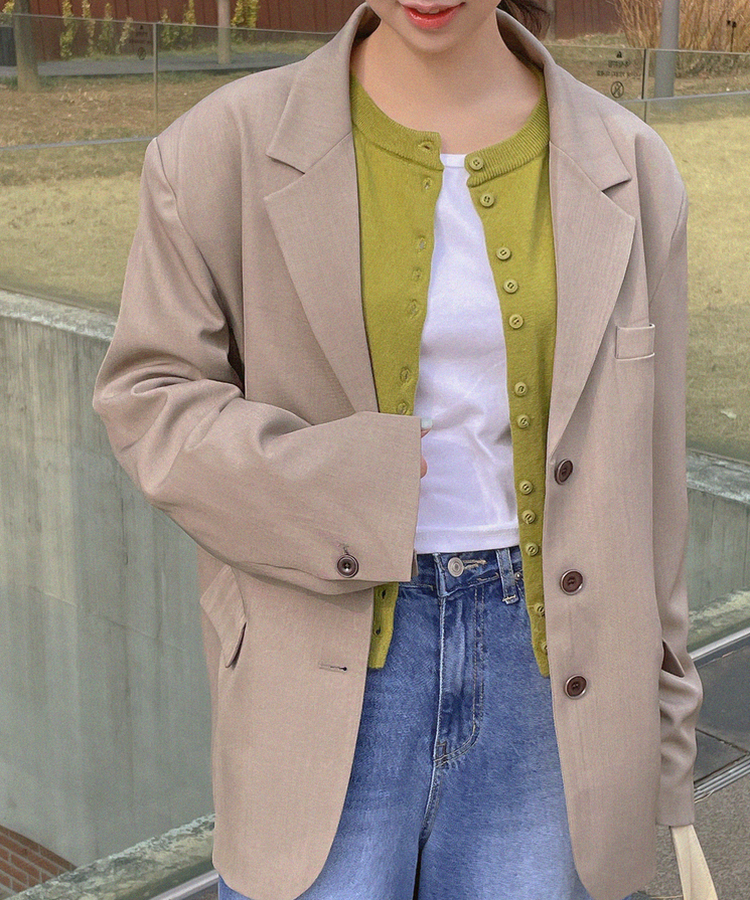 カジュアルオーバージャケット BEIGE