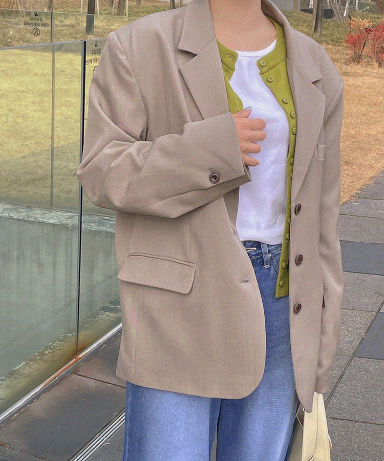 カジュアルオーバージャケット BEIGE