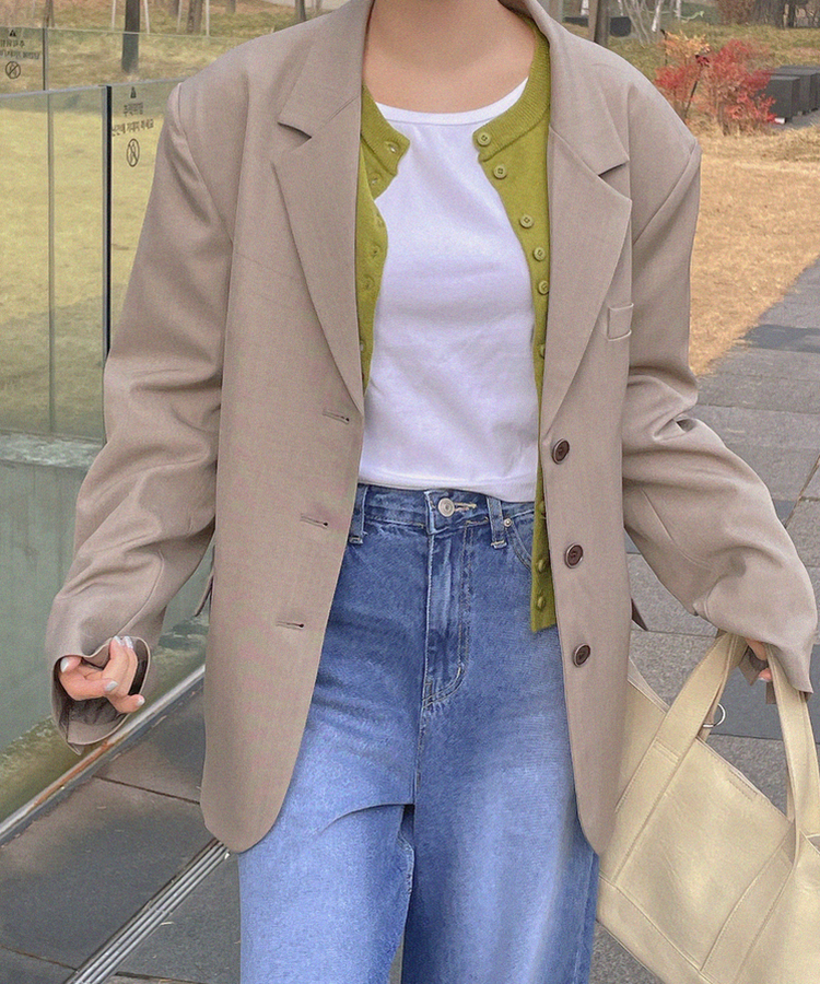 カジュアルオーバージャケット BEIGE