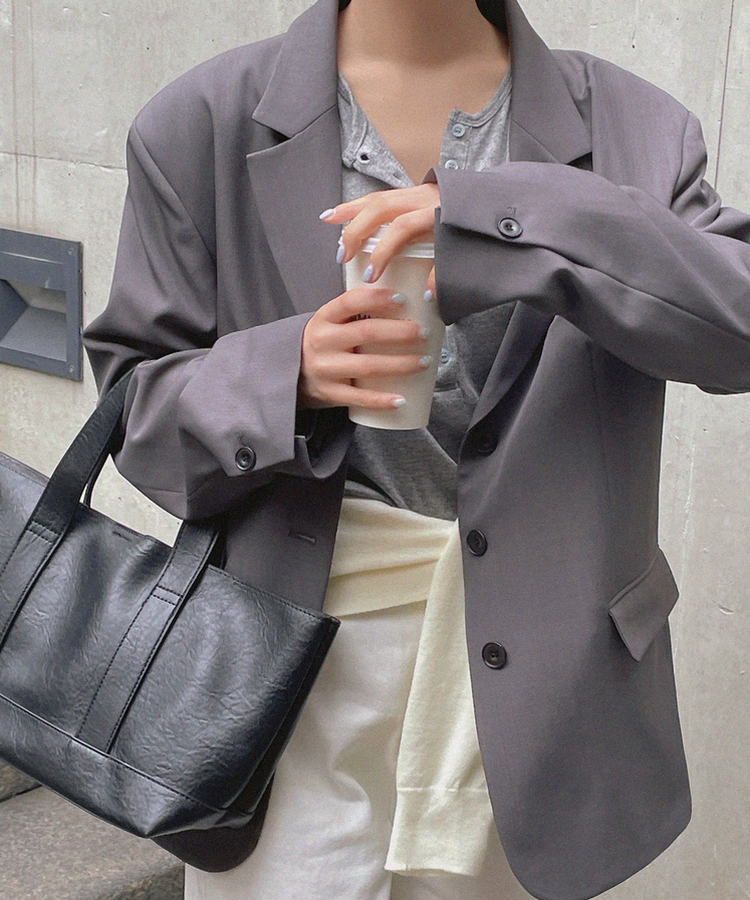 カジュアルオーバージャケット DARK GRAY