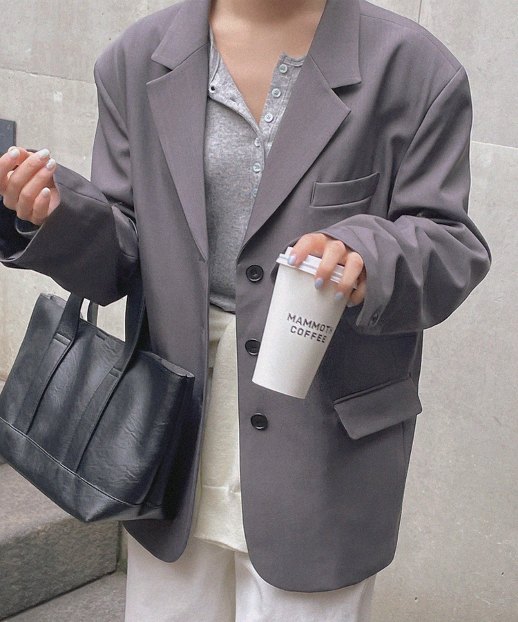 カジュアルオーバージャケット DARK GRAY