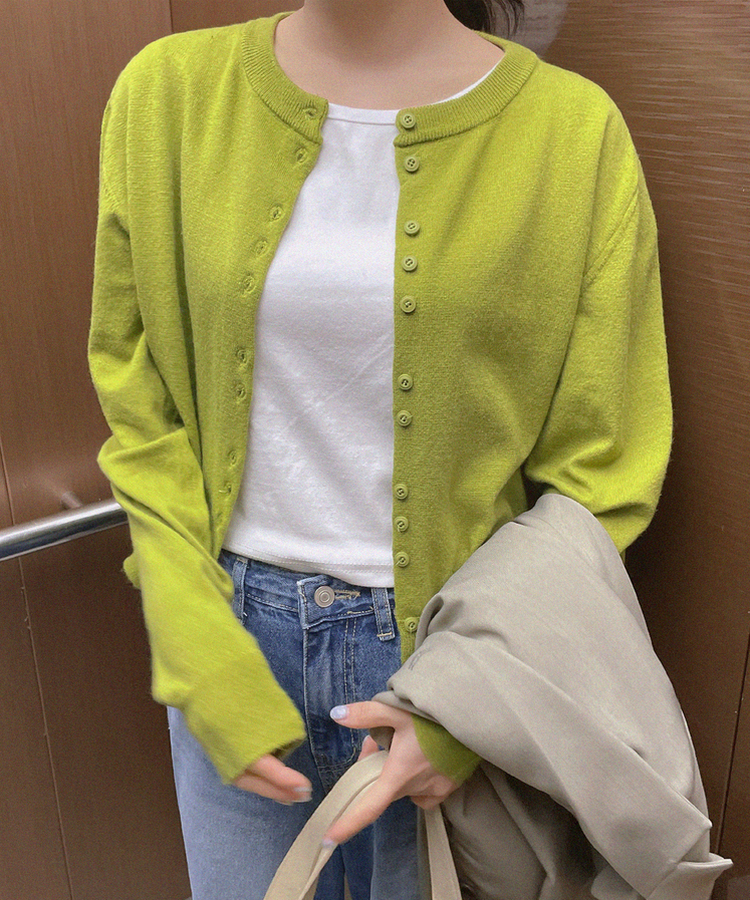 パウダーカーディガン(6color) OLIVE
