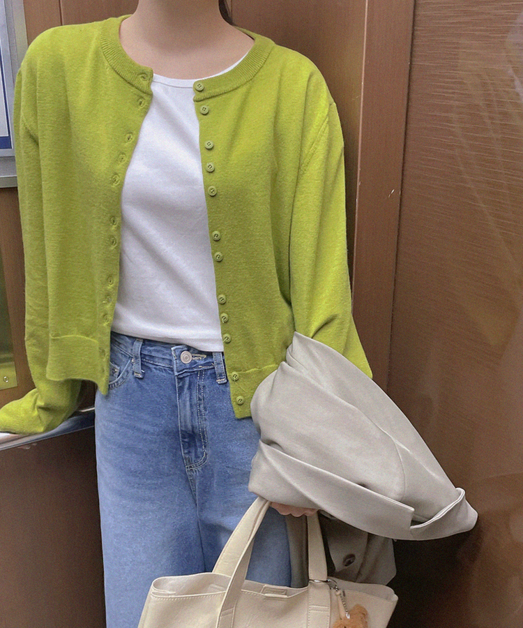 パウダーカーディガン(6color) OLIVE