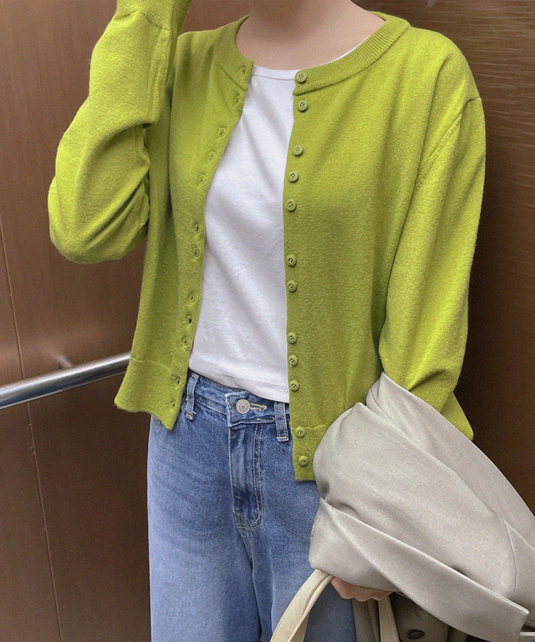 パウダーカーディガン(6color) OLIVE