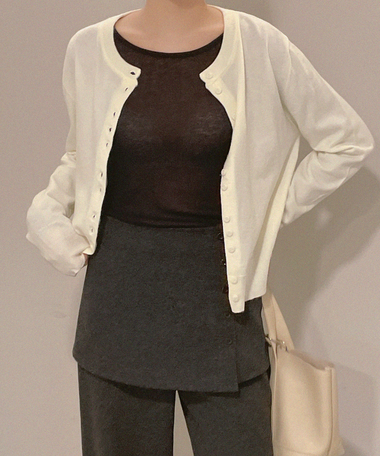 パウダーカーディガン(6color) IVORY