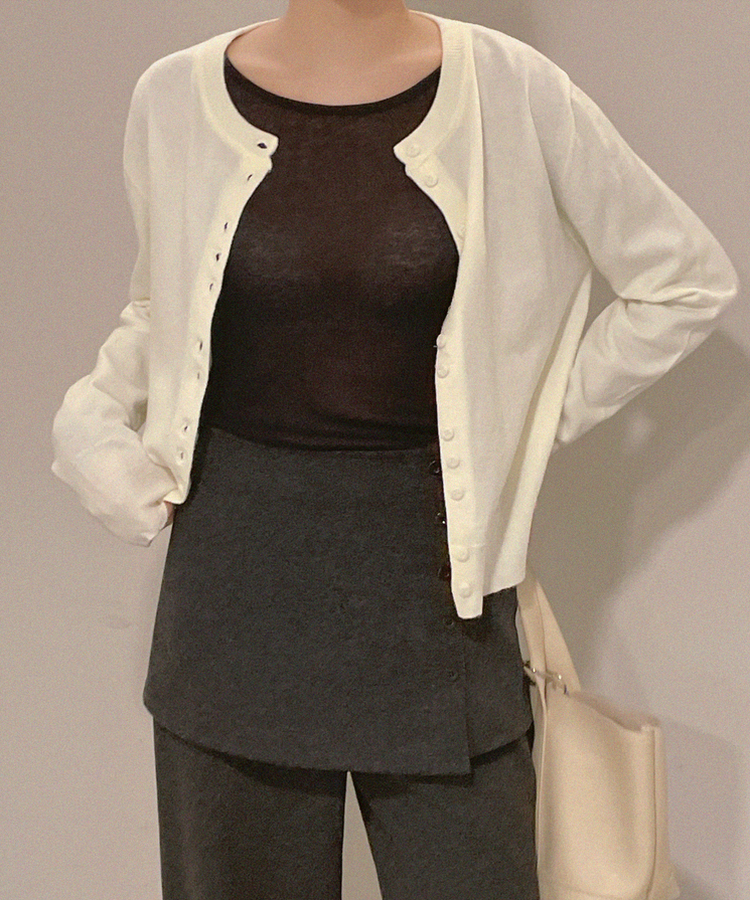 パウダーカーディガン(6color) IVORY