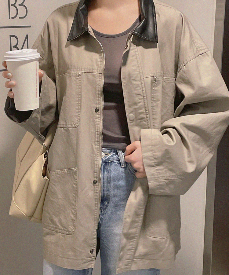 シースルーレイヤードTシャツ(10color) DARK GRAY