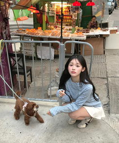 ボタンフードトップス SKY BLUE