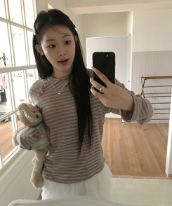 ボタンフードトップス NUDE PINK