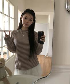 ボタンフードトップス NUDE PINK