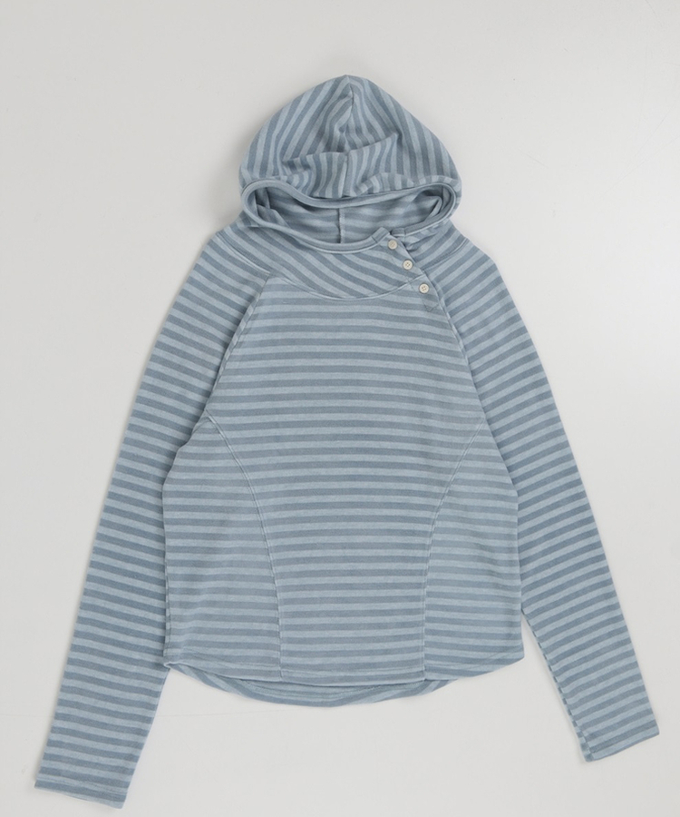 ボタンフードトップス